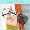 Fashion Metal Photochromic Men Sunglasses Women Retro Square Sun Glasses Stylish Chameleon Antiglare Driving Shades Uv400