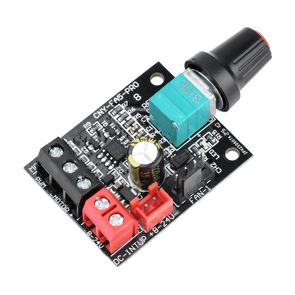 DC 8-24V 5A 4 Wire Violent Fan Speed Controller Brushless 22KHz Adjustable DC Motor PWM Speed Controller