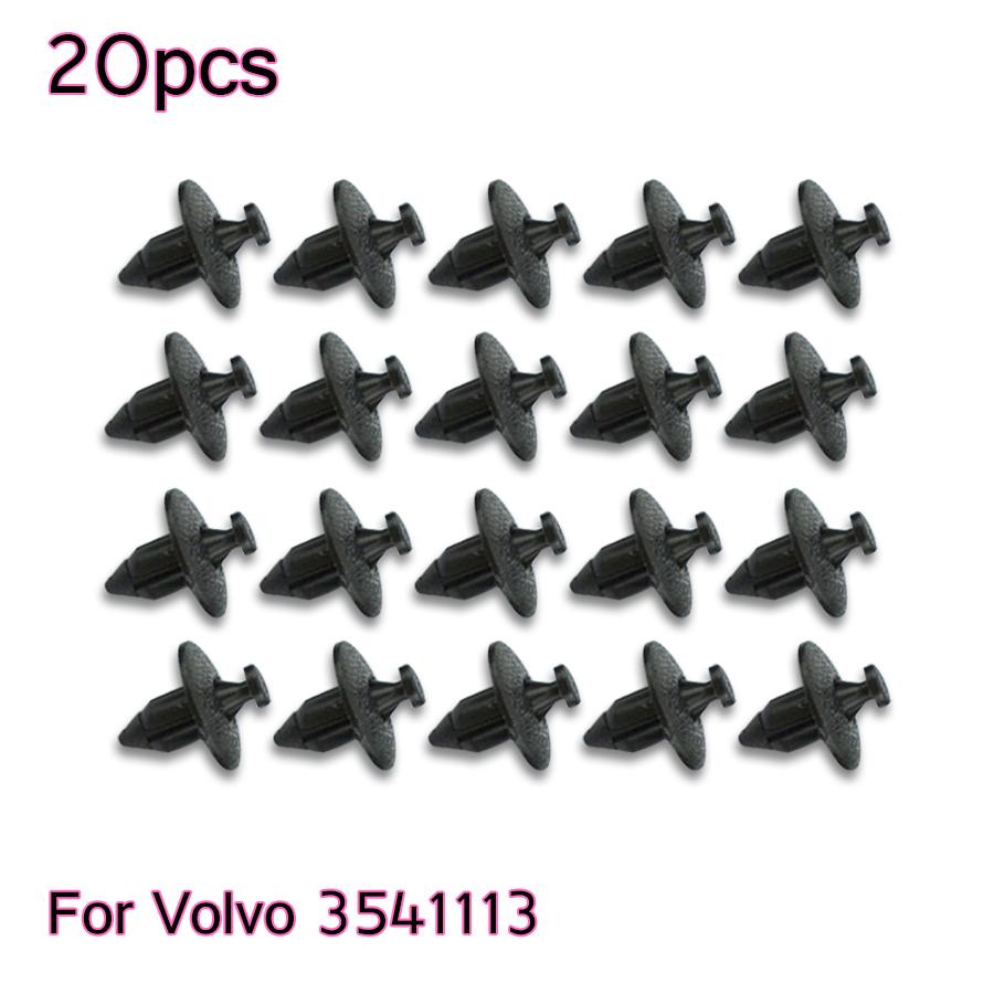 20pcs s Volvo Trim Panel Bumper Fascias Push-type Fastener Rivet Retainer Clips For Into 8mm Hole