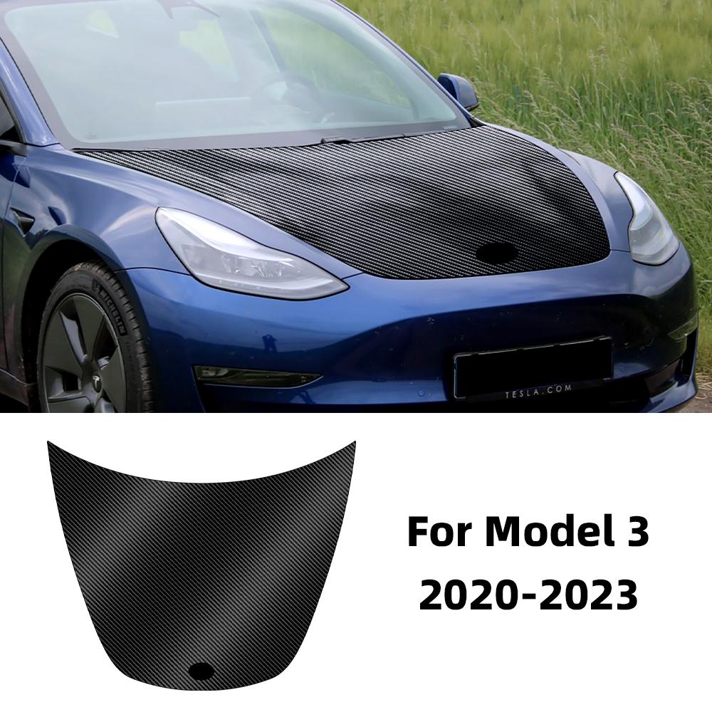 Carbon Fiber Pattern PPF Car Paint Protection Engine Film Trim for Tesla Model 3 Model Y 2020-2025 Highland 2025 Juniper 2025-up