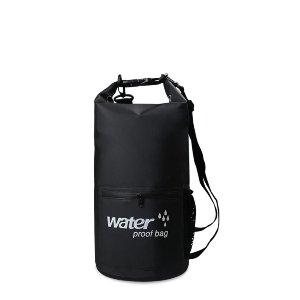 

Mesh Pocket Roll Top Sack Zipper Pocket Floating Dry Bag Organizer Storage Backpack Beach Fishing чёрный