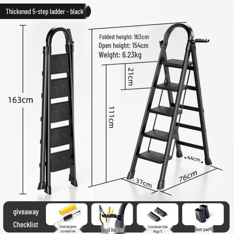 Multi-functional Folding Telescopic A-Frame Ladder for Household Use