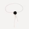 Fashion Pearl Waist Chain With Camellia Flower Decor Women Accessory Dress