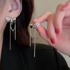 Y2K Irregular Zircon Liquid Love Tassel Earrings For Women Fashion Design Zircon Accessories