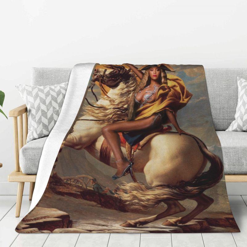 Benutzerdefinierte Beyonce Renaissance Tour Konzert Film Decken Warme Flanell Überwurfdecke für Schlafzimmer Büro Tagesdecken