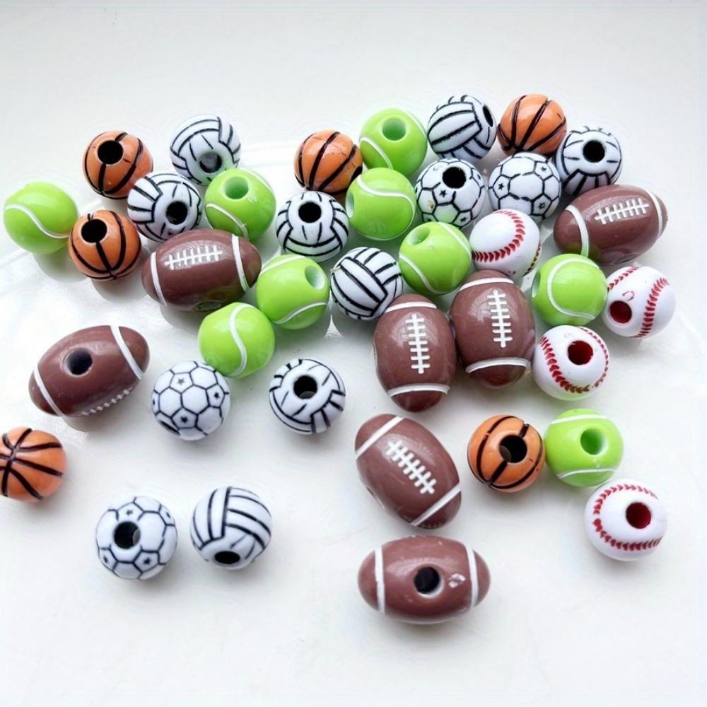 

30 шт. смешанных сферических декоративных бусин подходят для изготовления своими руками декоративных бусин для браслетов, ожерелий и амулетов разноцветный