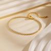 2/4/5MM Luxury Zircon Tennis Chain Bracelet for Women Stainless Steel Zircon Chain Bracelets Dainty Charm Jewelry Gift