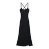 Pure desire Spice Girl slim suspender dress female summer French temperament sexy royal sister backless split hip wrap long skirt