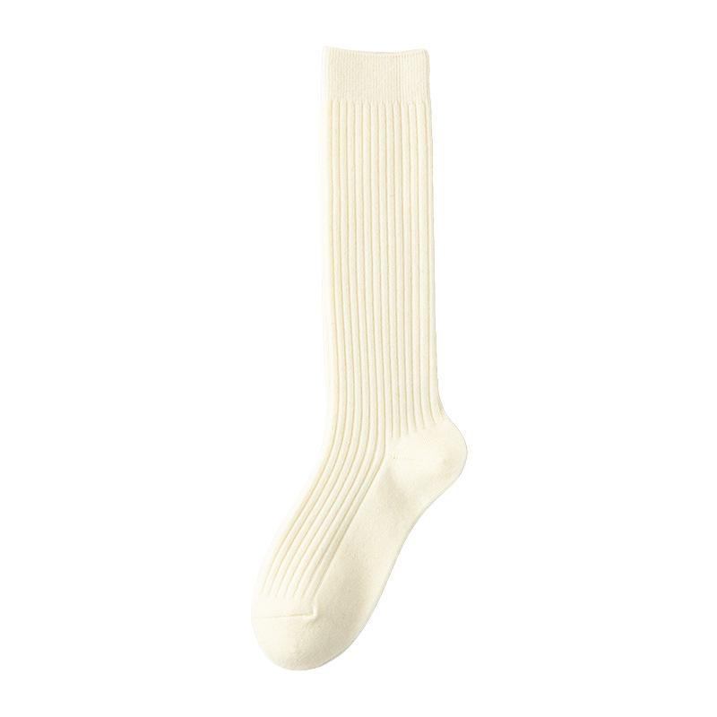 Wool and Fleece Calf Socks, Thickened Knee-length Socks, Warm Thigh-high Socks, Slimming High Socks for Women in Autumn and Winter