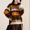 SOFSIL Women's Striped Round Neck Knit Sweater