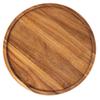 Grande Vassoio da Portata Rotondo in Legno Perfetto per Pasti Tè e Spuntini Texture Naturale Piatto Circolare per Cibo