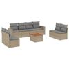 VidaXL Salon de Jardin avec Coussins 9 pcs, Canapés de Terrasse, Ensemble de Meubles de Patio, Mobilier d'Extérieur, Mélange 3256416