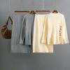 Fashion Set Women's Autumn Winter Side Split Button Decoration Sweater Half Skirt Two Piece Set