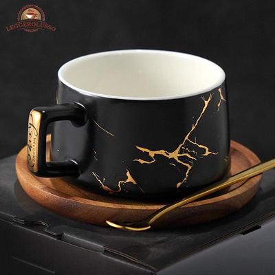 OLOEY Luxury Marble Ceramic Coffee Cup Set