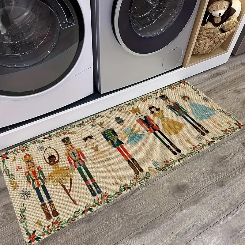 

Nutcracker-Themed Carpet, Stain-Resistant And Washable Indoor Area Rug, Laundry Room, Kitchen, Hallway Home Décor 40x120cm 16x47inch