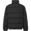 Korean Style Logo Print Comfortable Stand Collar Long Sleeve Zipper Down Jacket Men Outerwear Black LE2404DP01BK