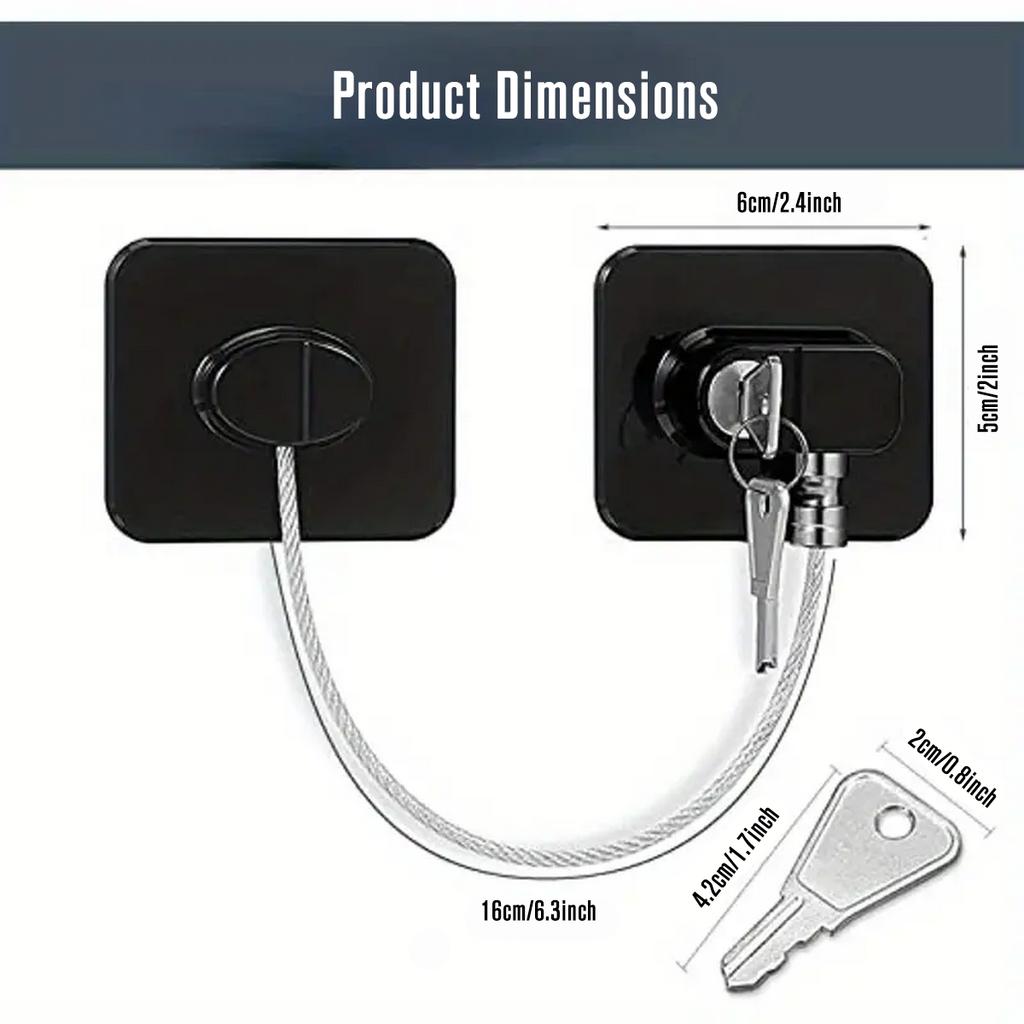 Punch-Free Child Safety Lock Easy Install Refrigerator Stoper for Windows & Sliding Doors Child Protection Buckle Lock