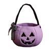 Durable Candy Storage Bag Halloween Pumpkin for Kids, Trick or Treat Tote Eye-catching with Handle, Reusable Snack Bucket Party Favors