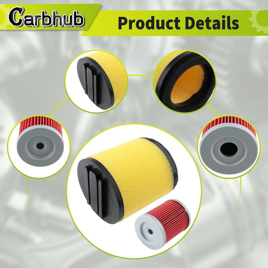 Carbhub Luftfilter Ölfilter Kit für Arctic Cat 250 2x4 4x4 Arctic Cat 300 2x4 4x4 Ersetzt für 0470-421, 0470-355
