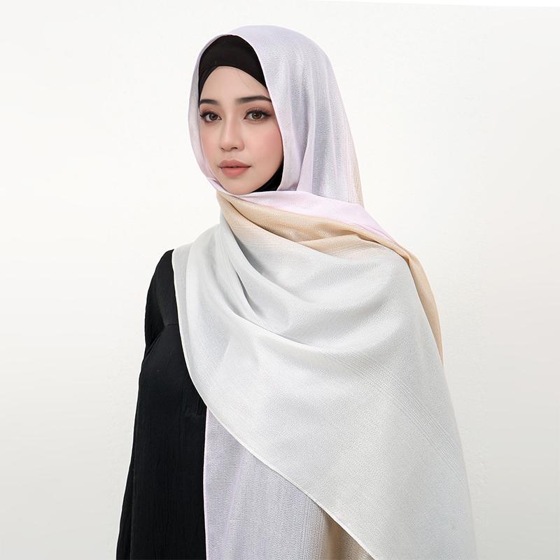 Women Gradient Color Modal Feeling Scarf Shawl for Lady Head Wrap Lady Soft Turban Scarves Solid Windproof Shawl Jersey Hijabs