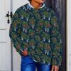 Men's Neck Christmas Print Knit Sweater for Fall and Winter