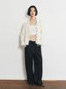 HALF DEVIL US Striped Roll-Up Slacks_Black