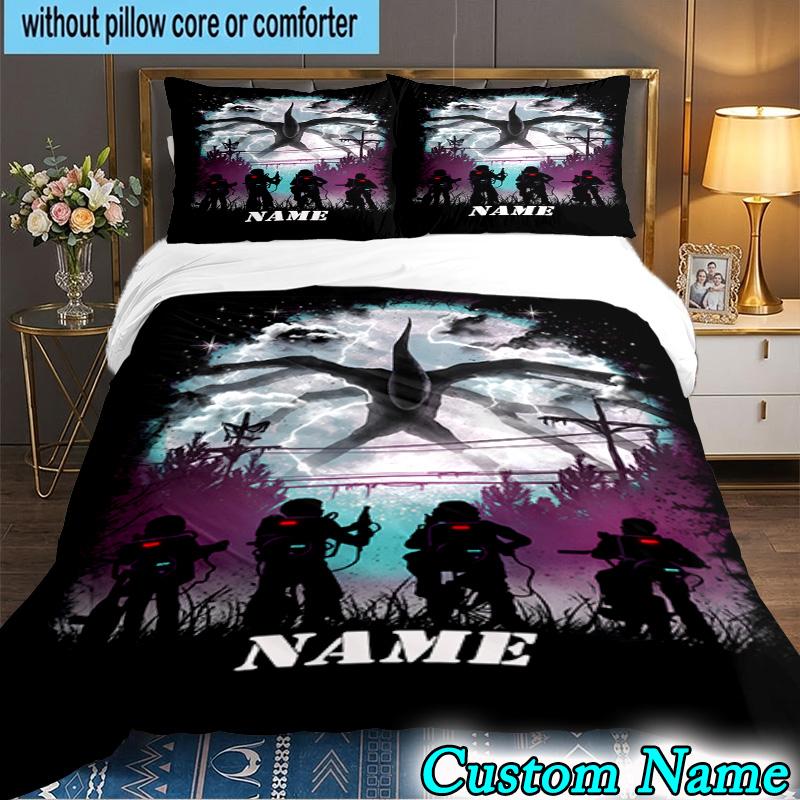 3PCS Custom Name Eleven Stranger Bedding Set, Bedding Set Including 1pc Duvet Cover And 2pcs Pillowcases for Bedroom,Dormitory Gift