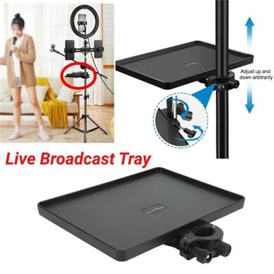 Mikrofonständer Kunststoffablage, Mikrofonständer Clip-On Rack Tray Halter Passend Für Die Meisten Mikrofonständer, Für Die Bühne, Live-Streaming, Aufnahme