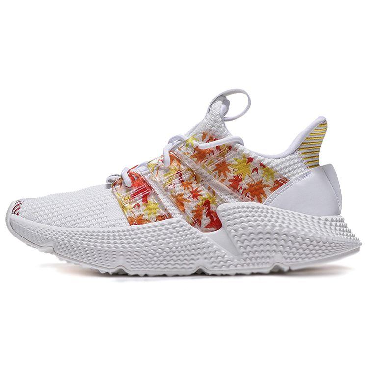 Adidas Originals Prophere Fabric Synthetic Leather Casual Slip-Resistant Durable Low-Top Lifestyle Shoes Women Sneakers White Red Yellow FV4542