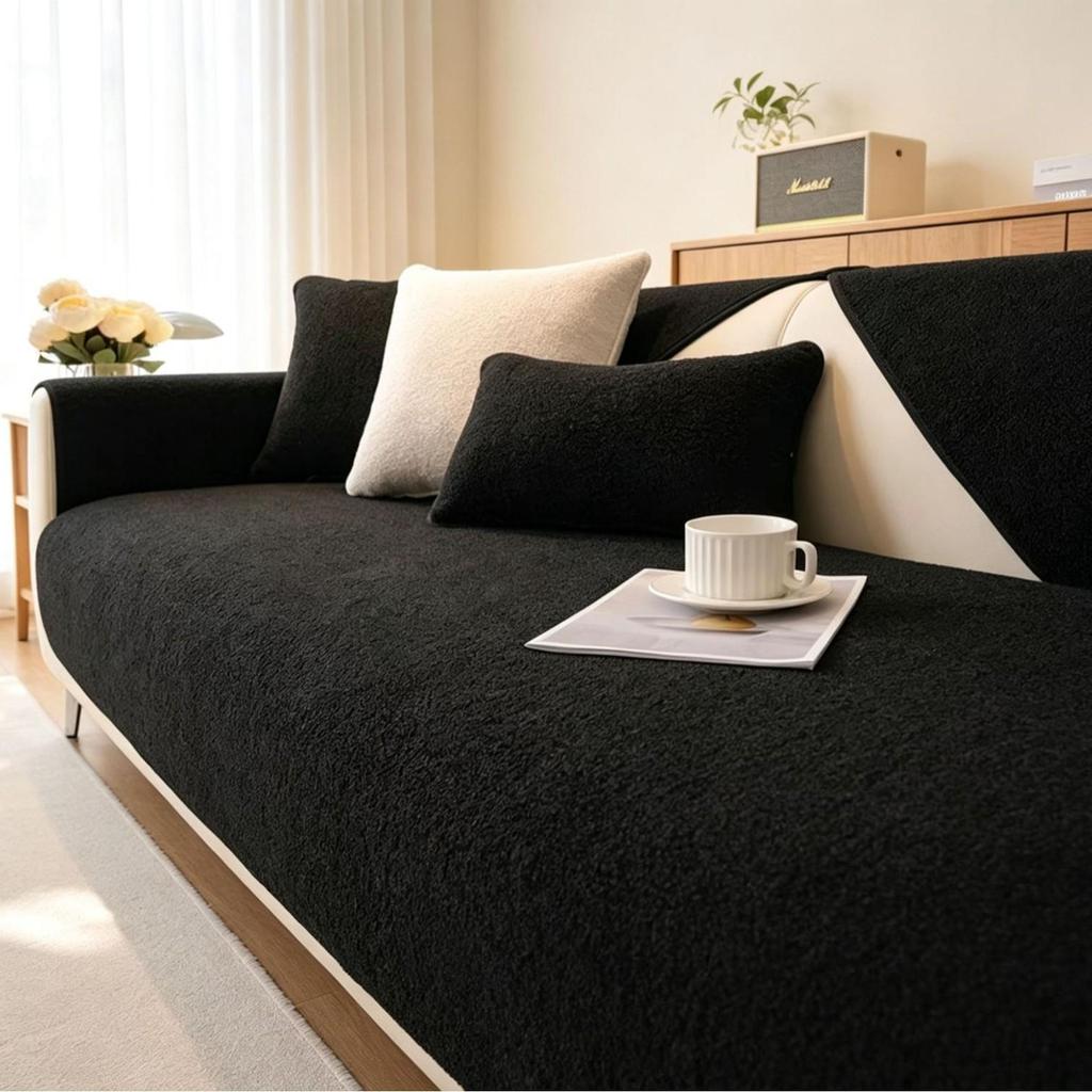 Nordic Simple Style Plush Teddy Velvet Non-slip Sofa Cushion