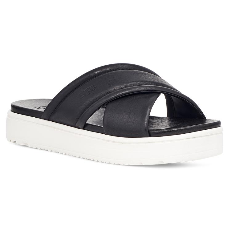UGG Rubber Sole Slide Slippers Women's Black 1128635-BLLE