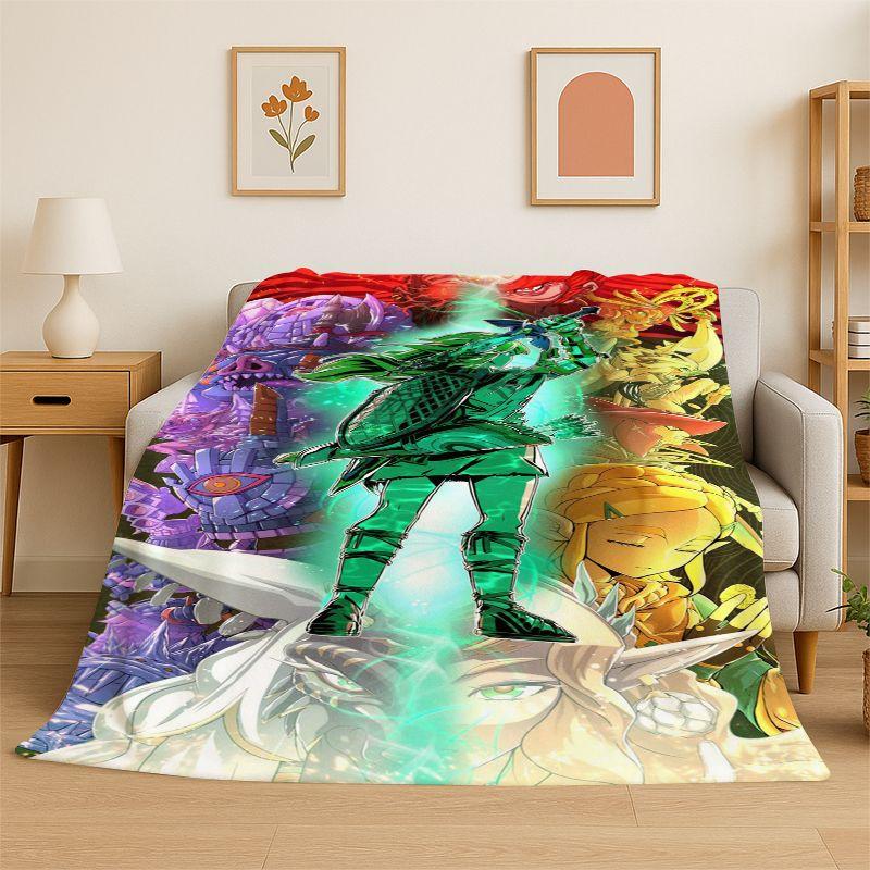 Classic Z-Zelda Cartoon Games Soft Flannel Throw Blanket,Cozy Blanket for Bed,Couch,Sofa,Bedroom,Living Room,Picnic Kids Camping