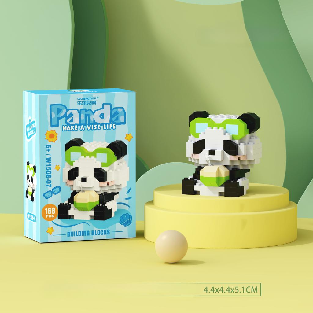 Velká velká panda květina ovoce Lai Menglan panenka Puzzle sestavení stavebnice dárková hračka
