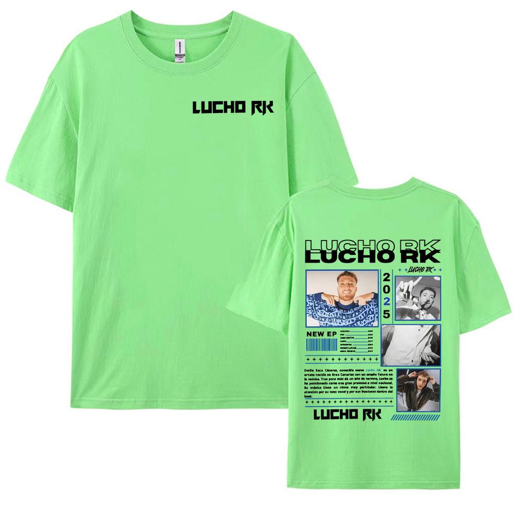 Rapper Lucho Rk Album Tour 2025 Graphic T Shirts Unisex Women High Quality Hip Hop Pop Music Tee Shirt Cotton Short Sleeve TShirts