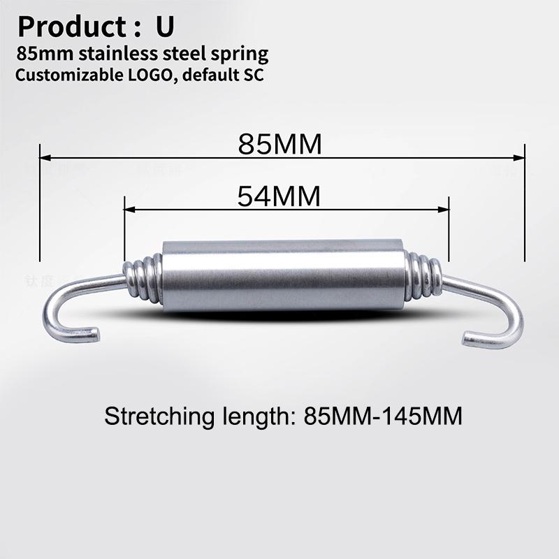 43mm-85mm Stainless Steel Rotatable Motorcycle Exhaust Spring Hooks For Front/Middle Link Pipe Muffler