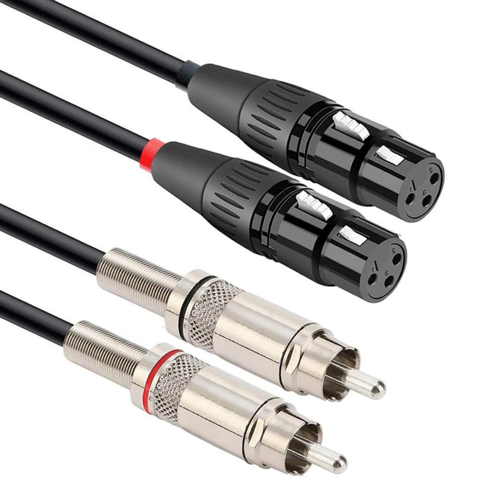 

Luxferre XLR to RCA Converter Cable, RCA to XLR Converter Cable, Dual XLR Female to 2 RCA Male, 0.75m, XLR to RCA Cable, Dual RCA to XLR Cable, XLR