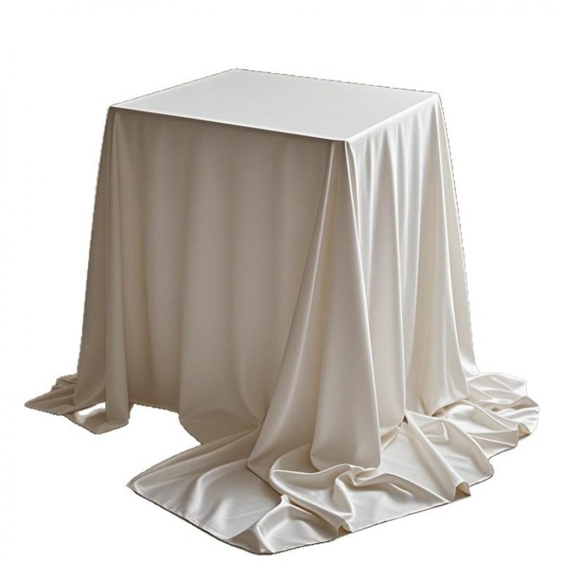 Luxury Satin Tablecloth Hotel Dining Room Long Rectangle Heavyweight Elegant Gold Tone Table Runner
