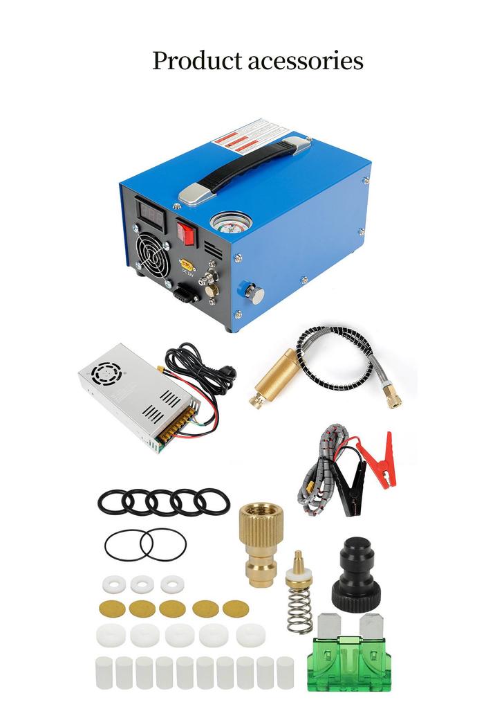Compresor de Aire Inflador para Coche 12V, Bomba de Alta Presión (30/40MPa)