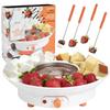 Electric Mini Self-Heating Chocolate Fondue Pot with Logo Option – Ideal for Parties