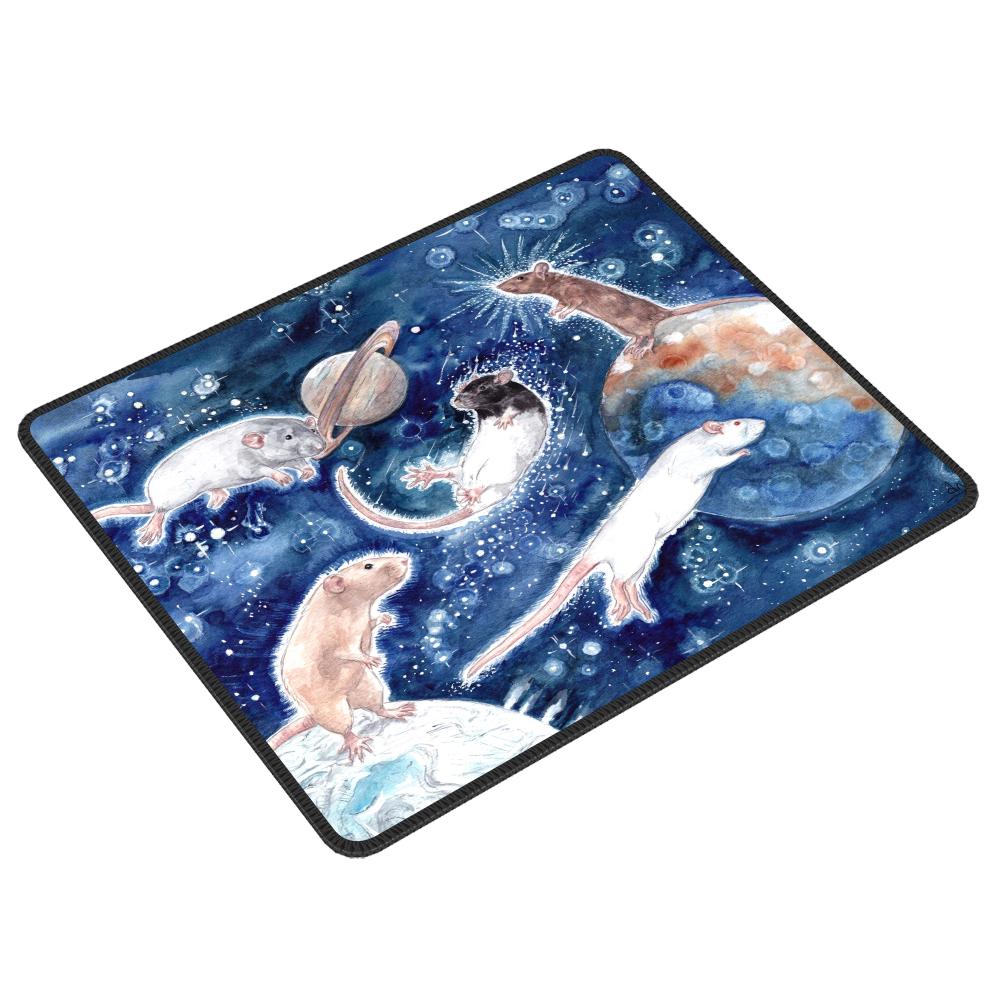 Rats Are Stars Al Revés Alfombrilla de Ratón Pequeña Escritorio Engrosado Teclado de Ordenador de Escritorio Inalámbrico Chico Chica Regalo para CS DOTA