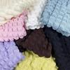 3D Bubble Plaid Puff Waffle Fabric Romantic Cloud Popcorn Stretch Clothing DIY Bag Pillow Dress Garment Sofa Cover Fashion