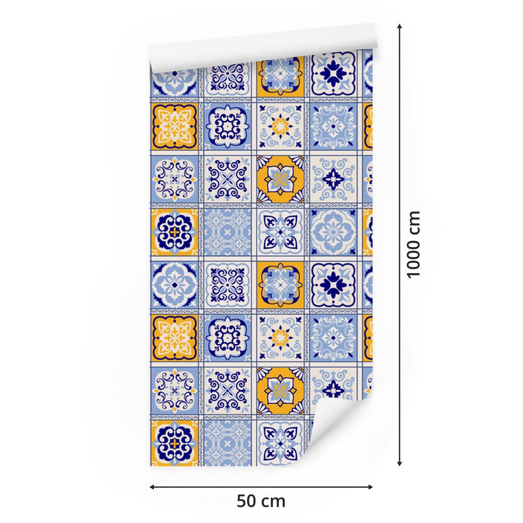 Wallpaper Colorful oriental mosaic pattern for living room and bedroom 50x1000