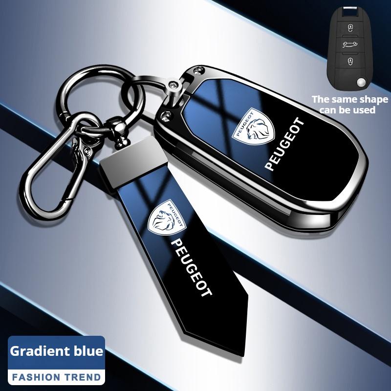2026 Gorąca Naklejka Samochodowa Stop Cynku Pokrowiec na Kluczyk Samochodowy Flip Etui Brelok Uchwyt Muszla Dla Peugeot 208 3008 308 508 408 2008 4008 Auto