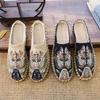 Fashion Men's Shoe Walk Around Home Embroidery Half Male Slipper Cheap Shoes Liquidation Low Price Mascullino Designer Luxury Y2k Slides