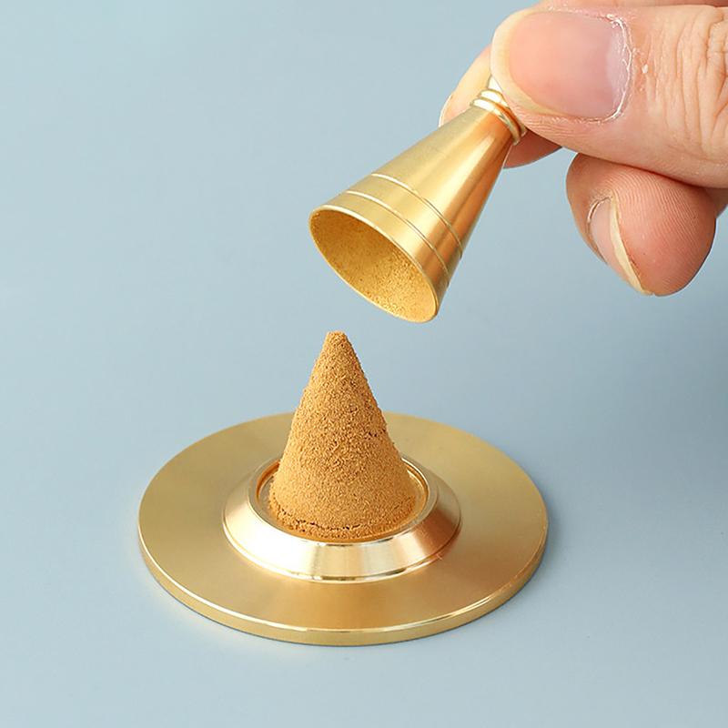 Sárgaréz Torony Füstölő Öntőforma Agarfa Por Készítő Pecsét Kúp Szerszám Szerszámok Alakformázó Öntőforma DIY Tartó Égető Kiegészítő