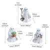 3pcs Cute Design Ghost Ornaments Spooky Style Resin Material Halloween Ghost Figurines Cartoon Shape Resin Gardening Statue