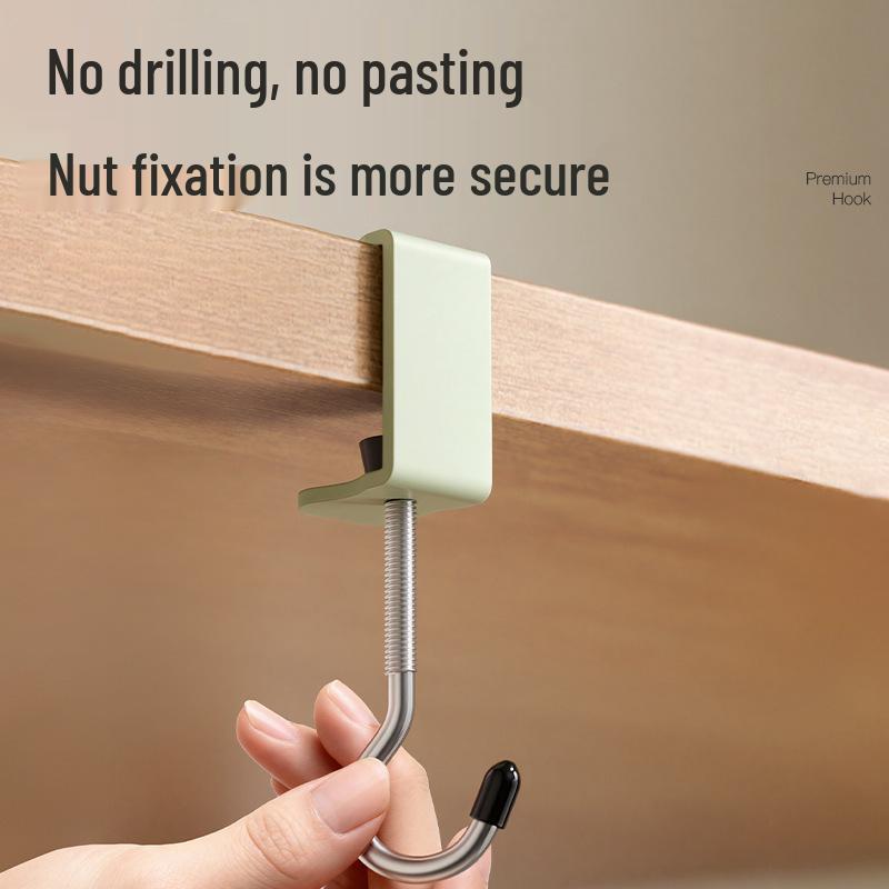 Removable No-Drill Backpack Hook for School Desk - Strong Load-Bearing