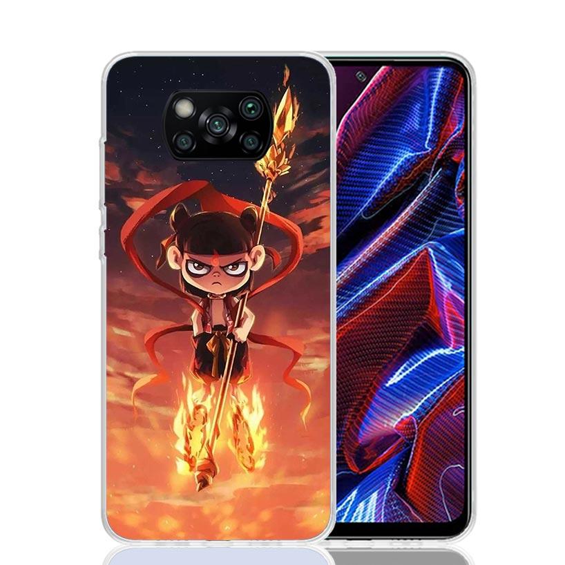 Nesha Nezha Cartoon Phone Case For Xiaomi Poco X7 X6 X5 Pro F7 Ultra Redmi 15C 15 13 13C 12 12C 10 10A 10C 9 9A 9C 9T Cover Poco