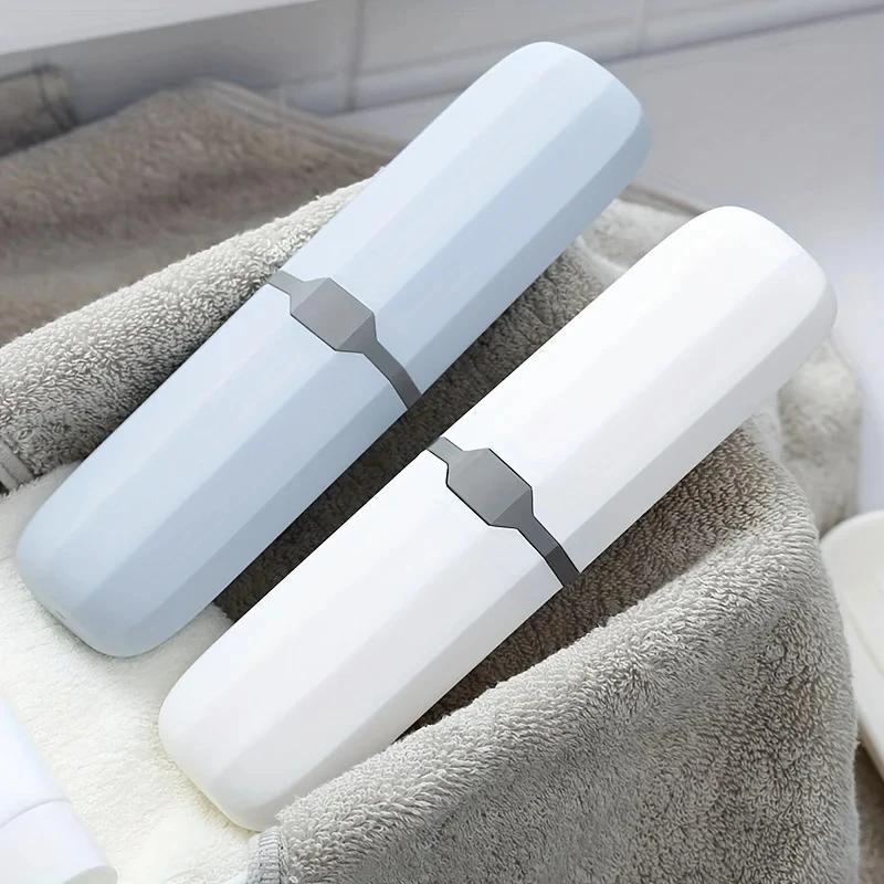 1pc Multifunctional Portable Travel Toothbrush Storage Container Box, Toothbrush Carrying Box For Trip Home School Business Camp
