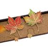 Teacher's Day Retro Leaf Metal Bookmark – High-Value, Creative Gift Box with Leaf Veins Design.